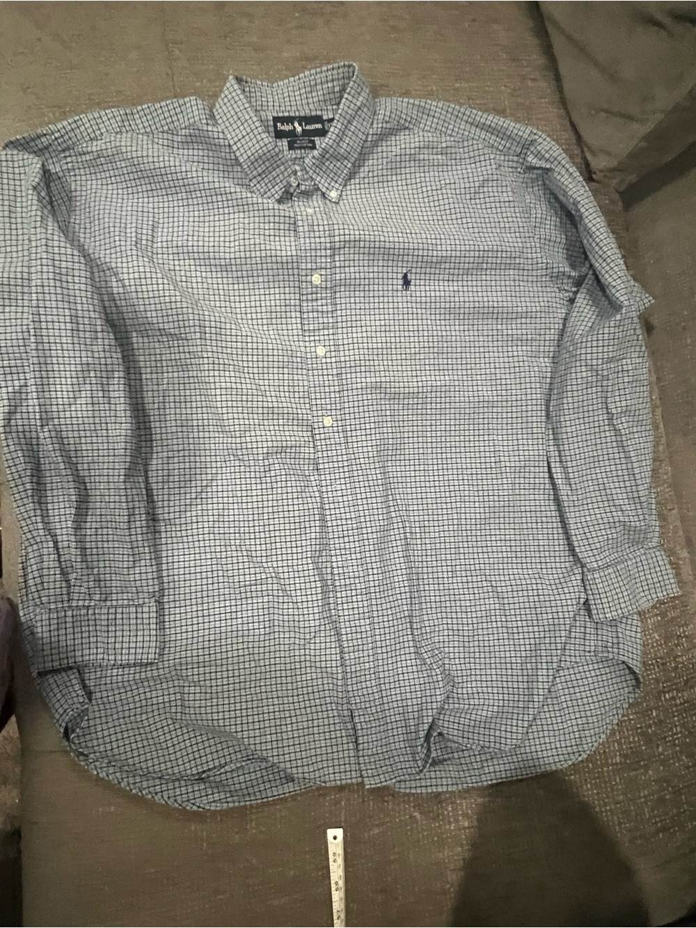 Polo by Ralph Lauren Light Blue & White Checked Button-Down Shirt